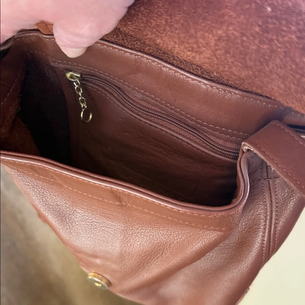 Coach Tan Leather Backpack - Picture 6 of 10